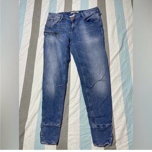 Mavi Women's Light Blue Skinny Jeans With Zip Ankle Size 29